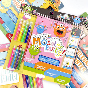 BSCI nhà máy trẻ em màu hoạt động đồ chơi thiết lập bao gồm đầu, giấy thủy tinh, màu giấy với Markers và màu bút chì - Product Image 3