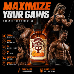 Private Label <b>Creatine</b> <b>HCL</b> Liquid Drops Mixed Berry Flavor Fast Acting Muscle Recovery Energy for Fitness Athletes OEM Made USA - Product Image 3