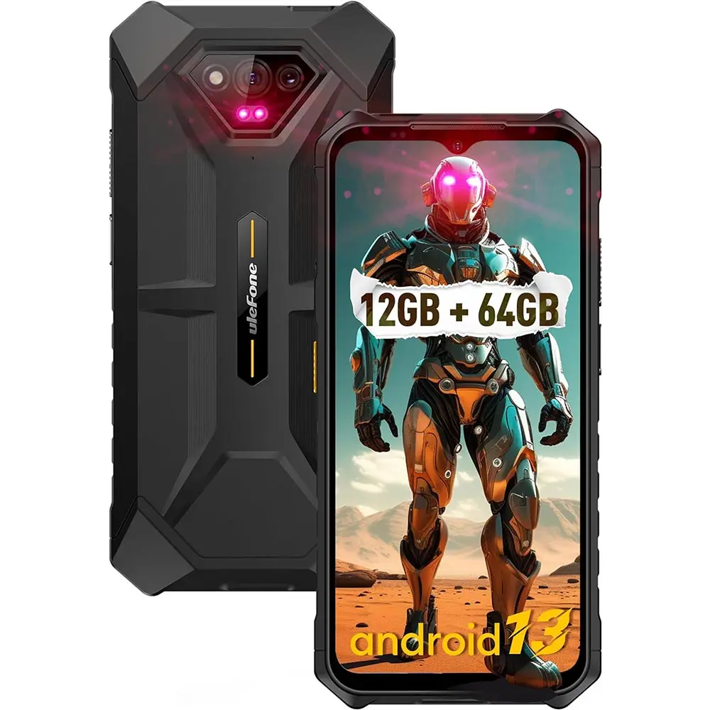 Armor X13 6GB + 64GB gồ ghề điện thoại thông minh mở khóa, MTK Helio G36 Android 13 điện thoại di động, 50MP + 24MP cam 6.52 "6300mAh, Dual Sim 4 gam LTE
