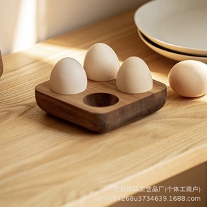 Bandeja para Almacenar Huevos de Madera de Acacia, Estilo Japonés, Madera Maciza, para Cocina, Hogar, Refrigerador, Conservación de Frescura, Caja Creativa para Huevos de Desayuno - Product Image 2