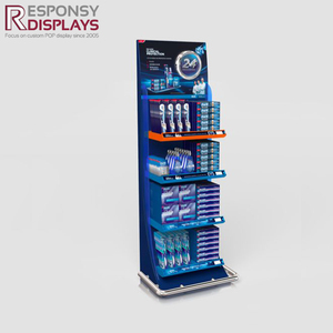 Soporte de exhibición de pasta de dientes de metal ecológico portátil estante de cepillo de dientes de belleza reciclable de supermercado - Product Image 4