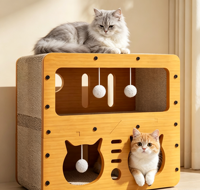 Griffoir pour chat durable et multifonctionnel, adapté à toutes les saisons - Convient pour les villas, les jouets, les canapés, les animaux de compagnie