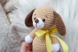 100% Handgemaakte Gehaakte Amigurumi Gebreide Speelgoed Leuke Hond Mini Gevulde Haak Animal Speelgoed - Product Image 4