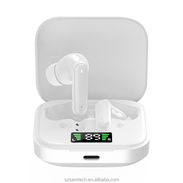 Bluetooth Earbuds with Digital Display OEM Logo Premium Gift for Corporate Events Employee Portable High Quality Earphone