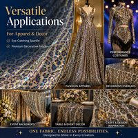 LIHUAN 2024 Europe Luxe Fleur Polyester Stretch Mesh droit d'auteur Digital Printed Sequins Fabric Lace Sequin Fabric For Dress