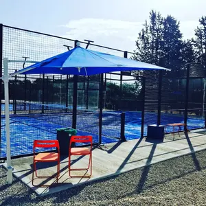 Panorama-WPT-Padel-Tennisplatz Outdoor-Grasplatz mit Stahl- und Glasmaterial Tennis-Padelplatz-Ausrüstung