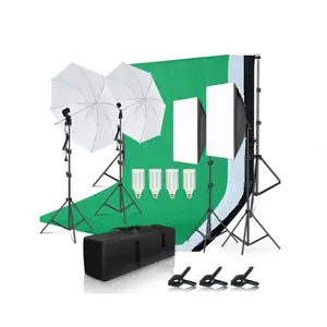フルセット写真キットフォトスタジオソフトボックスライト5070背景スタンドフレーム背景三脚スタンドリフレクターキャリーバッグ付き