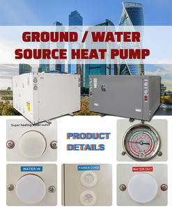 R410a/r410a/r290 משאבת חום גיאותרמית תלת-פאזי מים אל-מים רדיאטור מתכת חימום מים - Product Image 5