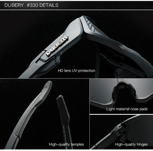 نظارة شمسية دوبري خضراء وحمراء كبيرة الحجم نظارة شمسية للرجال تقع في إطار نظارات شمسية سميكة - Product Image 5