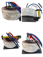 Amplificateur audio industriel à faible bruit avec serpentin de mode commun 900VA, entrée 0-230-400V, sortie