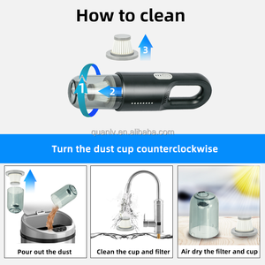 Penyedot debu genggam nirkabel Mini, penyedot debu genggam Mini portabel daya tinggi USB dapat diisi ulang, pembersih vakum genggam nirkabel untuk mobil 60 - Product Image 3