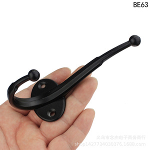 Extra Large Coat Hook <b>Wall</b> Mounted Black Rustic Heavy Duty Wardrobe Hook Be63 - Product Image 5