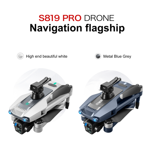 S819 5G Frequency Beginner Drone 216g Brushless Motor 4K Ultra HD Dual Camera 6-Axis Gimbal Obstacle Avoidance 360 Degree Flight