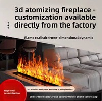 Cheminée 3D atomisée personnalisée 1.2, noyau de cheminée intégré ultra-mince, décoration de salon, simulation de flamme