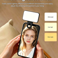Lampu LED Mini Portabel RGB untuk Selfie, Video Conference, dan Penerangan Ponsel/Tablet PC Laptop