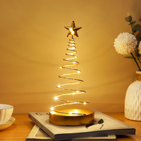 DREA cadeau de noël pentagramme en fer forgé, accessoires de maison avec lumières, ornements, décoration de bureau