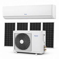 Şebekeden Bağımsız Hibrit Güneş Enerjili Klima 24000 BTU DC Inverter Duvara Monte Split Soğutma Isıtma Ev Ofis Dış Mekan Kullanımı