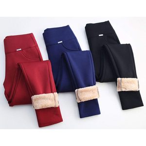 Pantalones Deportivos de Cintura Alta para Mujer, Forrados de Sherpa, Gruesos y Cálidos para Invierno, Transpirables y Elásticos, Marca FOXA - Product Image 5