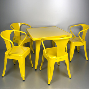 Sedia da Pranzo Portatile in Ferro Battuto Moderna per Bambini, Graziosa Poltroncina per Casa, Asilo, Arredamento Industriale o Bagno - Product Image 5