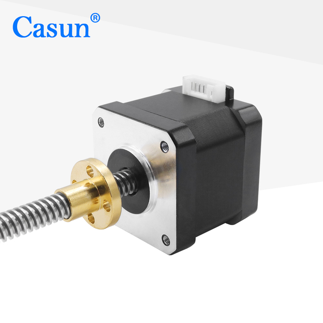 NEMA 23 Hybrid Mini Linear ROHS Certified Stepper Motor with DC Power Copper Nut Captive CNC Leadscrew