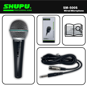 SHUPU SM-500S Profissional Metal Handheld Microfone Dinâmico Wired XLR Ruído Cancelar para Igreja Stage Performance Karaoke Preto