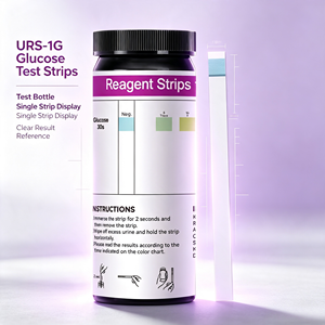 Bandelettes de test urinaire de glycémie Urs-1G pratiques, kit d'analyse rapide du diabète à domicile, certifié CE, durée de conservation de 2 ans - Product Image 3