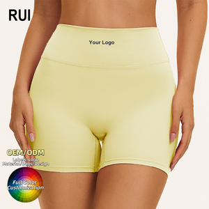 Shorts de yoga taille haute personnalisés RUIQUWIN pour femmes, taille élastique, séchage rapide, respirants, extensibles dans quatre directions, grandes tailles - Product Image 1
