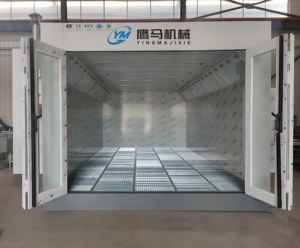 Cabine de peinture automobile électrique à économie d'énergie sans base au sol, ventilateur haute puissance, porte en acier à 3 volets, équipement de peinture automobile CE - Product Image 2