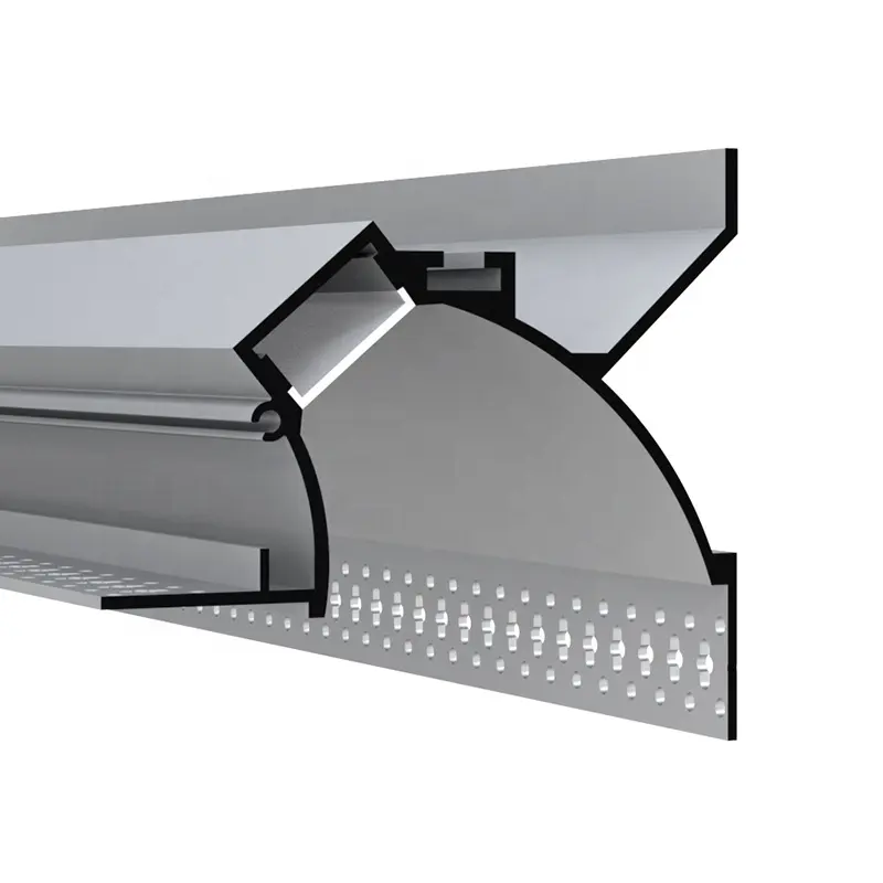 Nouveau Design LED Bande Lumineuse Encastré Cloison Sèche 6063 Alu Canal Extrusion pour Plafond Plâtre Gypse Aluminium LED Profil