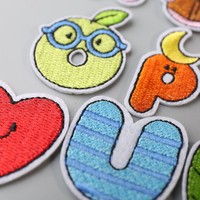 Patchs brodés numérotés colorés de dessins animés, thermocollants et à coudre, pour vêtements d'enfants, sacs, chaussures, chapeaux, réparation et décoration