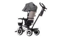 Tricycle enfant T308 de qualité supérieure avec système de retournement et poignée de poussée parent réglable-Poussette tricycle pour tout-petits avec roue pliante