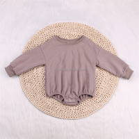 Baju bayi baru lahir bahan katun organik, baju monyet bayi organik untuk anak-anak