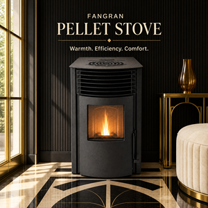 Fangran 80B 12kW Automatic Feeding Round Russian <strong>Poele</strong> a Granule Wood <strong>Pellet</strong> Stove Heater for Home Residential Winter - Product Image 1