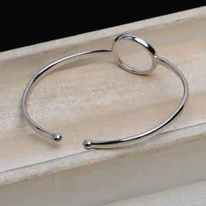 Bracelet en argent S925 Mabei à fond plat, plateau vide pour perle de 15 mm, DIY 5264 - Product Image 3