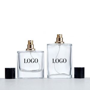 30ml 100ml Luxury Irregular <b>Empty</b> Flat Unique Spray Fragrance Bottle Clear Refillable Amber Perfume Glass Bottle With Brown <b>Box</b> - Product Image 3