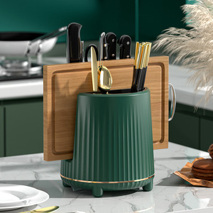 Soportes y estantes de almacenamiento de cocina a la venta, cesta de armario giratoria, estante, cuchara de sopa, tabla de cortar, soporte para palillos, todo de plástico - Product Image 2