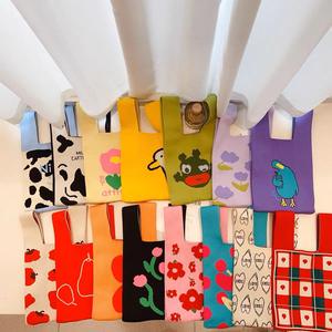 Tas jinjing wanita rajut tebal kualitas tinggi mode grosir tas Tote rajut lucu untuk promosi - Product Image 1