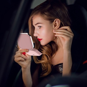 400mAh Portable Small <b>Mirror</b> for Women LED Light Handheld Three-color Light <b>Mirror</b> for Travel Special Foldable Makeup <b>Mirror</b> - Product Image 6
