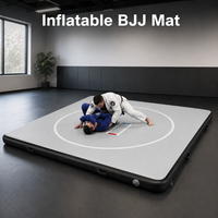 Tapis de BJJ gonflable commercial en Drop Stitch avec PVC de 10 cm et logo personnalisé, tapis d'entraînement de Jiu Jitsu pour académies et dojos de BJJ
