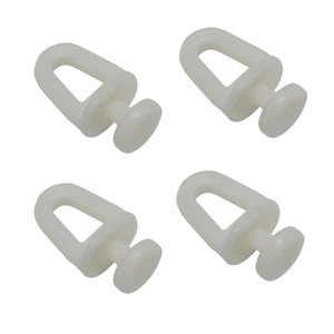 Tendina per finestra pendente ganci per tenda in plastica rulli per tendina bianca - Product Image 5