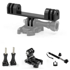 Takenoken accesorios para <span class=keywords><strong>GoPro</strong></span> Hero aleación de aluminio doble soporte puente Selfie soporte con adaptador de montaje Flash soportes de acción - Product Image 2