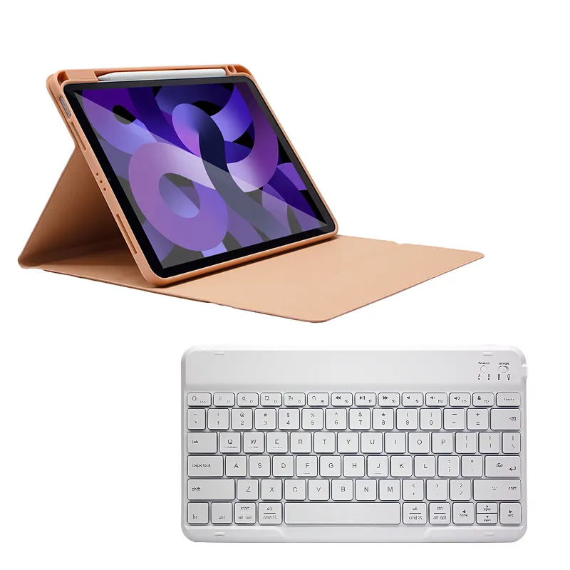 Full Cover Anti Fall Tablet Keyboard Case For ipad Pro12.9 inch with wireless 10 inch Detachable Magnetic Keyboard Pencil Slot