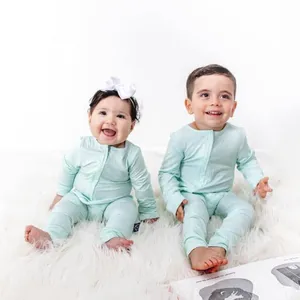 थोक बच्चे पजामा onesie नवजात शिशु नाइटवियर बांस कपास बच्चे को कपड़े
