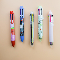 Stylo Gel Multicolore Transparent 6-en-1 en Plastique GemFully pour l'École – Idéal pour Acheter en Ligne