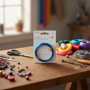 Il filo di alluminio 1,0 mm 5 m blu per lavori artigianali - Product Image 2