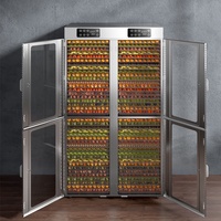 Energiebesparende grote commerciële voedseldroger met slim paneel, gedroogde vruchtenmachine voor groenten, fruit, vlees, zeevruchten, elektrische voeding