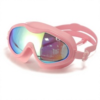 Lunettes de natation pour enfants de haute qualité, grand cadre, anti-buée, protection UV, lentilles en PC, bandeau en gel de silice, haute perméabilité