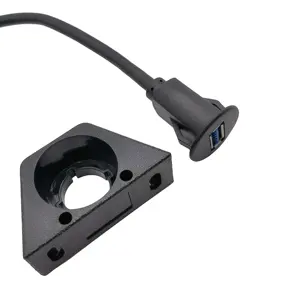 Embedded Installation USB Type A Male To A Female AUX Panel Mounting Cable