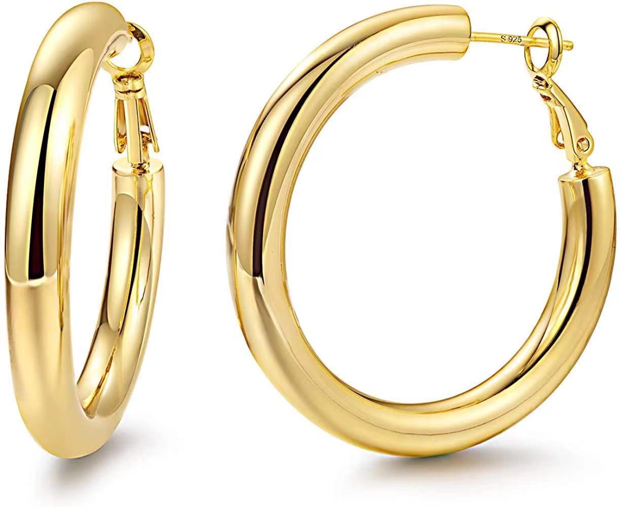5.0 Boucles d'oreilles à boucle de crevette creuse