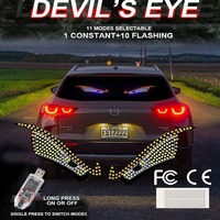 Lampe d'affichage à LED pour fenêtre arrière de voiture Lampe de l'œil du diable Écran d'affichage à LED pour voiture Écran d'affichage à LED RVB Écran matriciel flexible